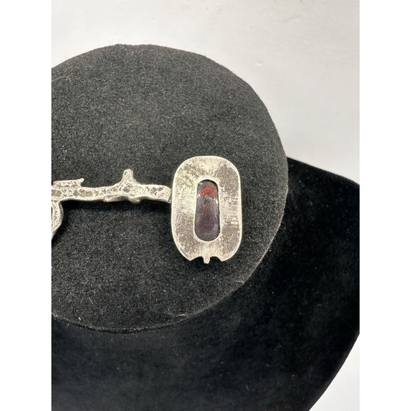 Artisan Handmade Womens Bar Ring 6 Sterling Silver Ethiopian Opal Unique - Picture 13 of 16